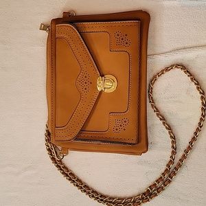 Francescas faux leather and gold purse